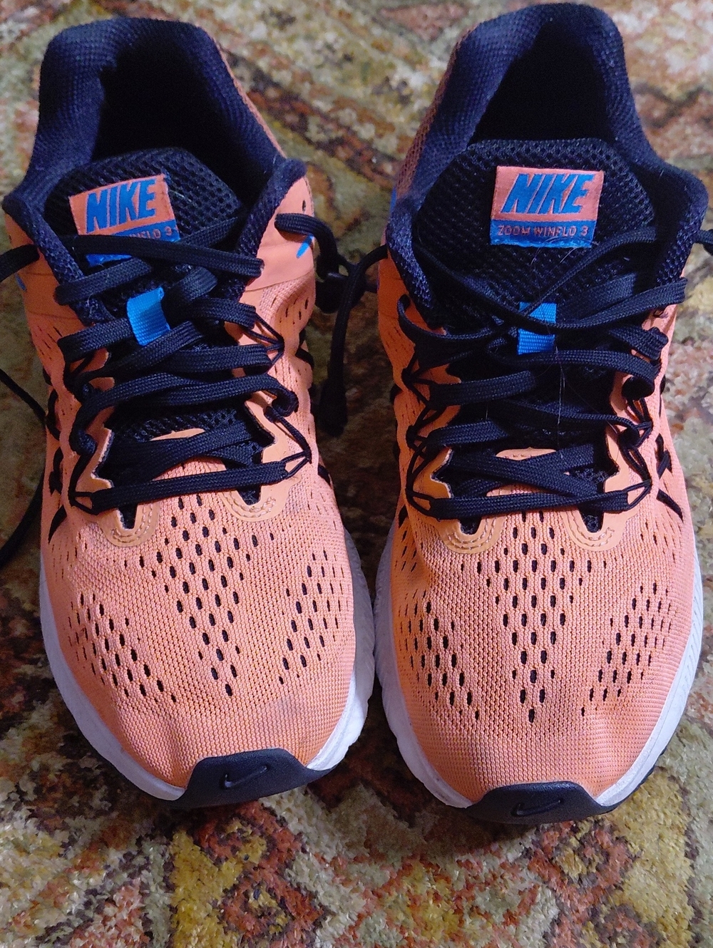 Nike Women's Orange and Black Athletic Running Shoes
